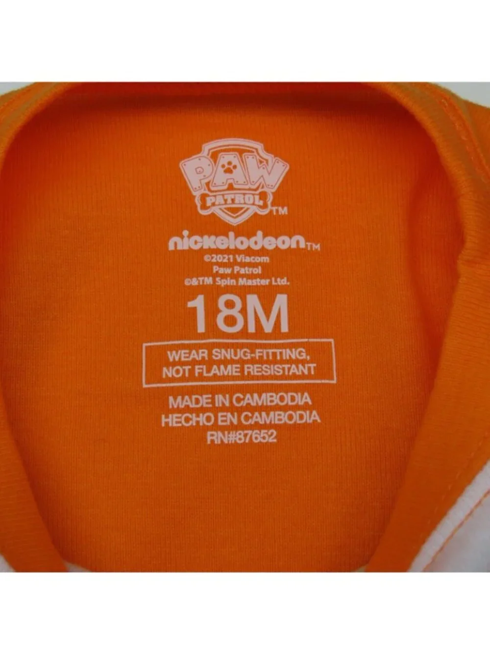 NEW Nickelodeon Paw Patrol 18M Baby Glow in the Dark Dog Howl Halloween Pajamas